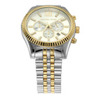 Michael Kors Lexington Silver Dial Two Tone Stainless Steel Watch MK8344
