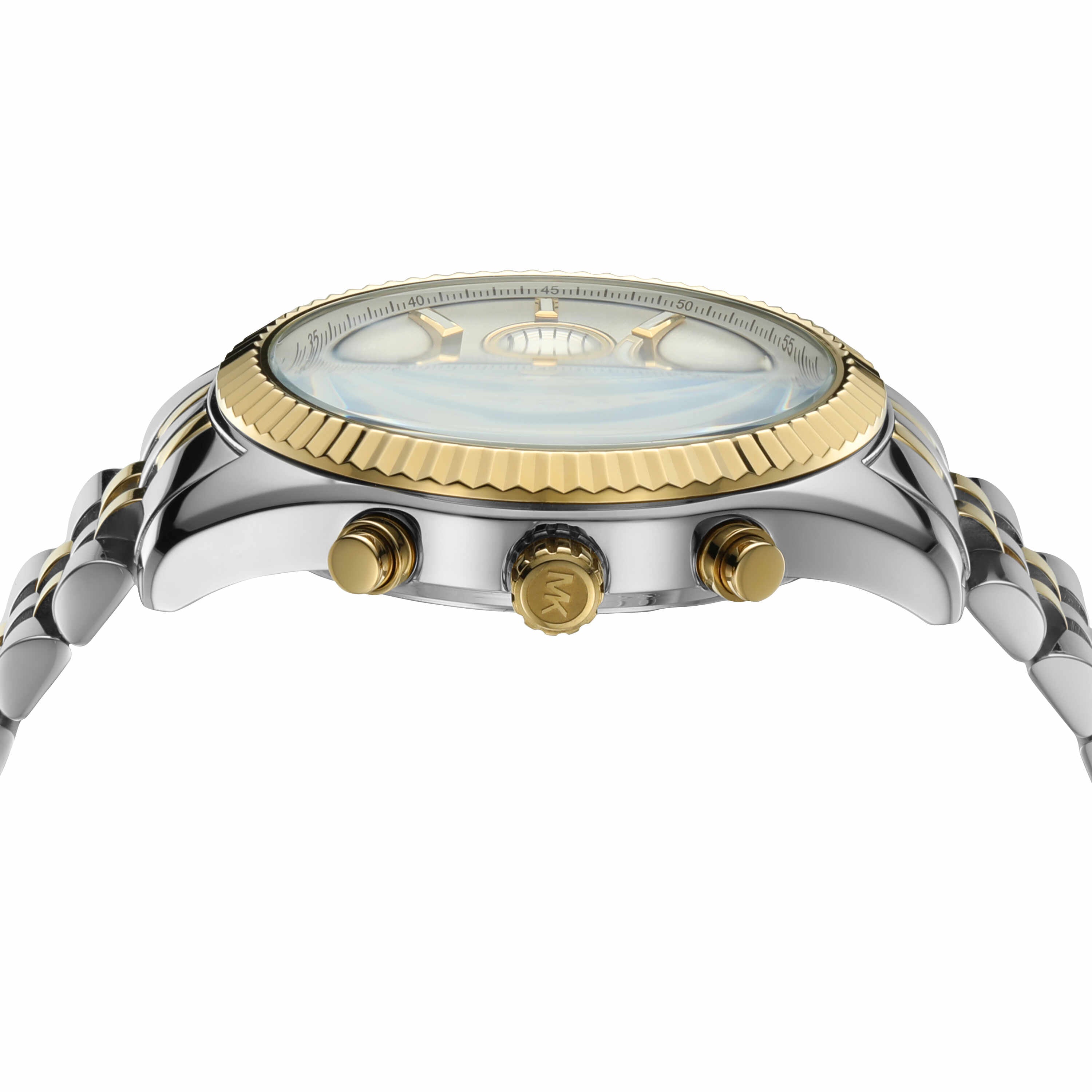 Michael Kors Lexington Silver Dial Two Tone Stainless Steel Watch MK8344