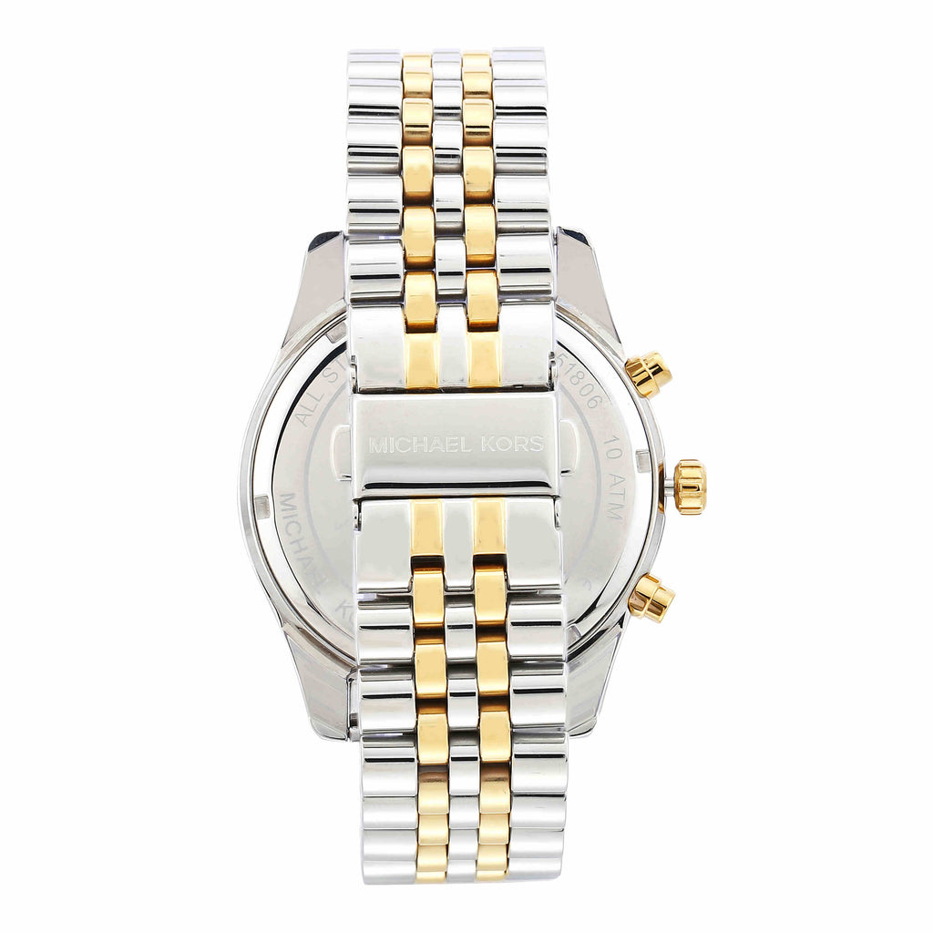 Michael Kors Lexington Silver Dial Two Tone Stainless Steel Watch MK8344