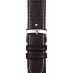 Tissot PR 100 Chronograph Silver Dial Brown Leather Strap Watch for Men - T101.417.16.031.00