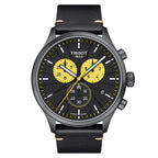 Tissot Chrono XL Tour De France Special Edition Black Dial Black Leather Strap Watch for Men - T116.617.36.051.11