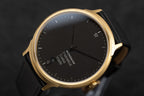 Mondaine Watch Helvetica No1 Light Gold Black