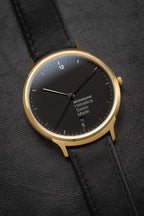Mondaine Watch Helvetica No1 Light Gold Black
