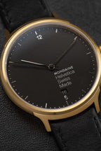 Mondaine Watch Helvetica No1 Light Gold Black