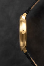 Mondaine Watch Helvetica No1 Light Gold Black
