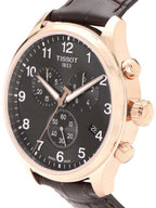 Tissot Chrono XL Black Dial Brown Leather Strap Watch For Men - T116.617.36.057.01