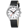 Mondaine Neo Chronograph White Dial 41mm Vegan Leather Watch