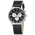 Mondaine Neo Reverse Panda Chronograph 41mm Vegan Leather Watch