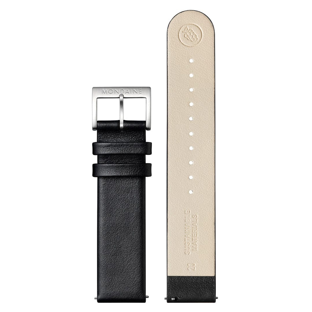 Mondaine Neo Reverse Panda Chronograph 41mm Vegan Leather Watch