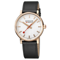Mondaine Watch EVO2 Rose Gold Black