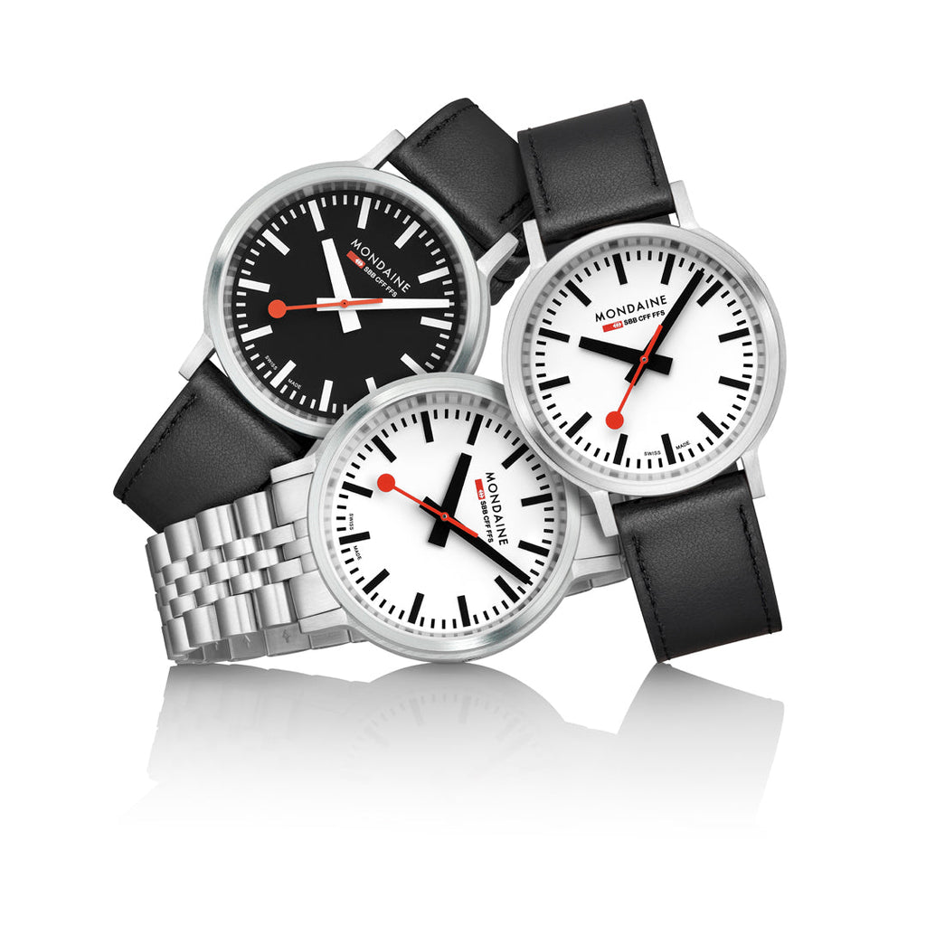 Mondaine Stop2go Backlight White Dial Stainless Steel Watch MST.4101B.SJ.2SE
