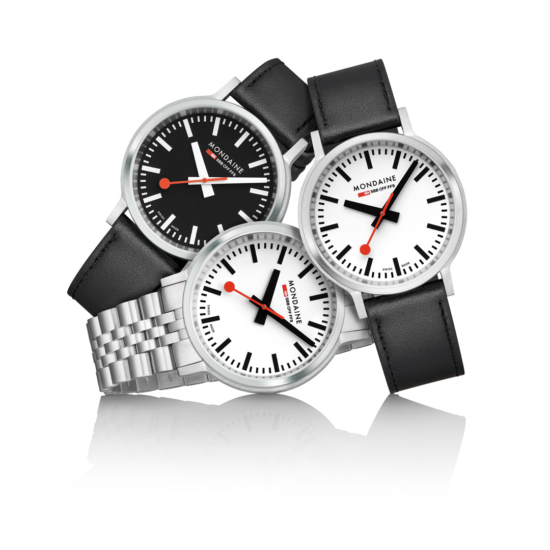 Mondaine Stop2go Backlight White Dial Stainless Steel Watch MST.4101B.SJ.2SE