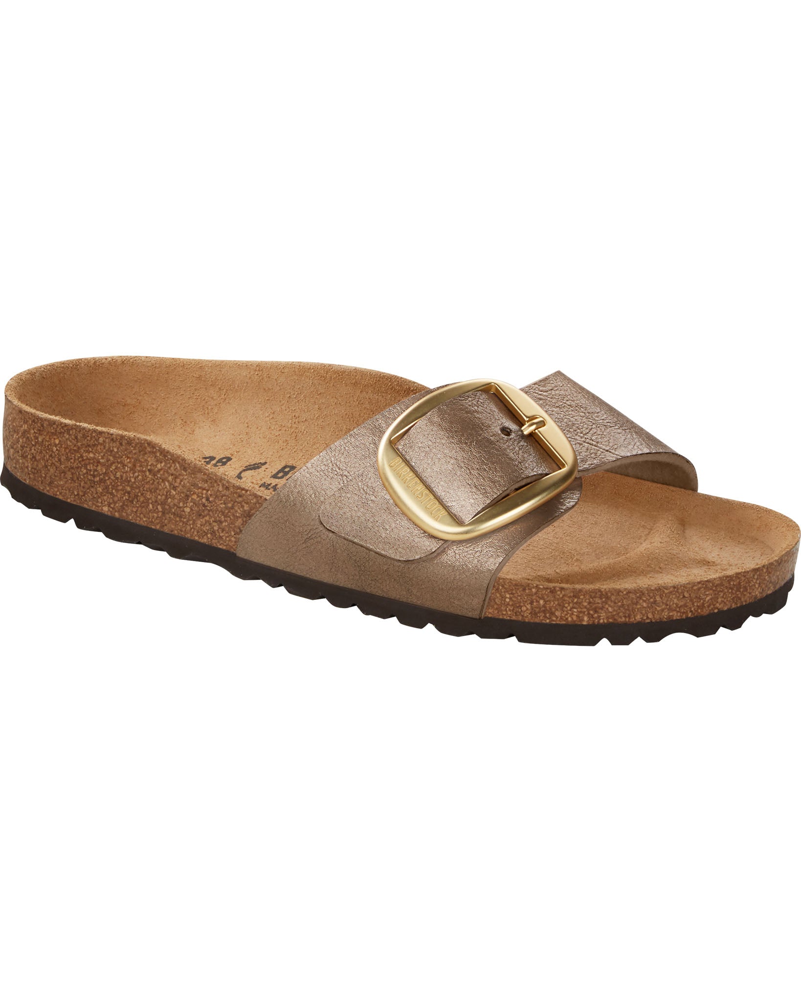 Madrid Big Buckle Graceful Taupe Birko-Flor Sandals
