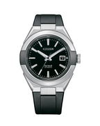Citizen Series 8 Automatic Black Dial Rubber Strap Watch NA1004-10E