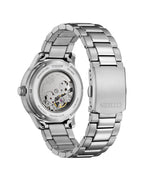 Citizen Automatic Silver Stainless Steel Black Dial Watch NJ0191-83E