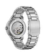 Citizen Automatic Silver Stainless Steel Blue Dial Watch NJ0191-83L