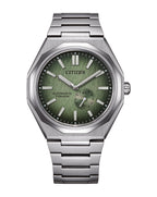 Citizen Zenshin Automatic Green Dial Titanium Watch NK5020-58X