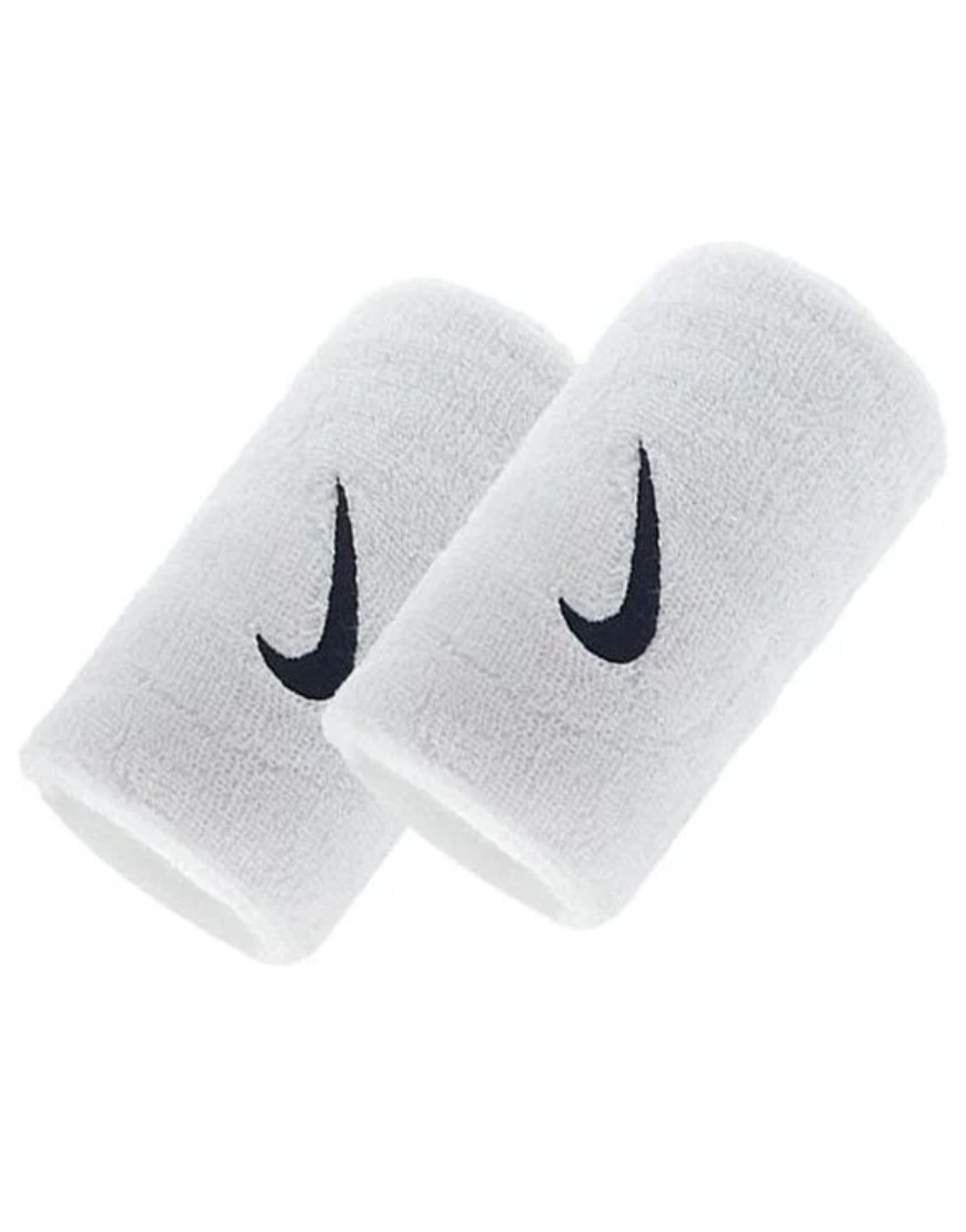 Swoosh Doublewide Wristband :White