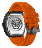 Philipp Plein Mens Watch High-Iconic The Skeleton Sport Master Automatic Orange