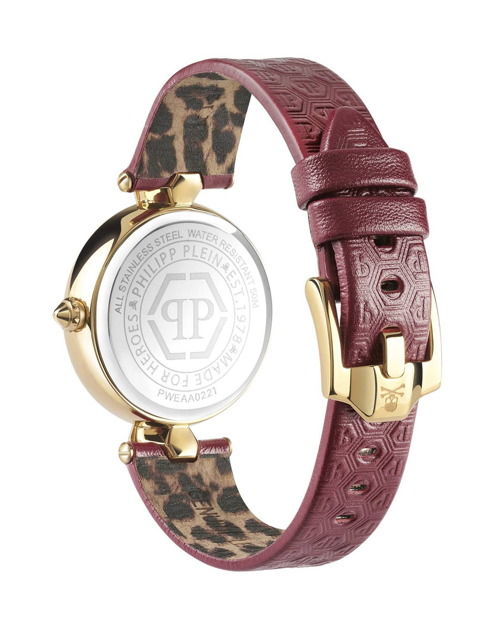 Philipp Plein Ladies Watch Street Couture Red and Gold