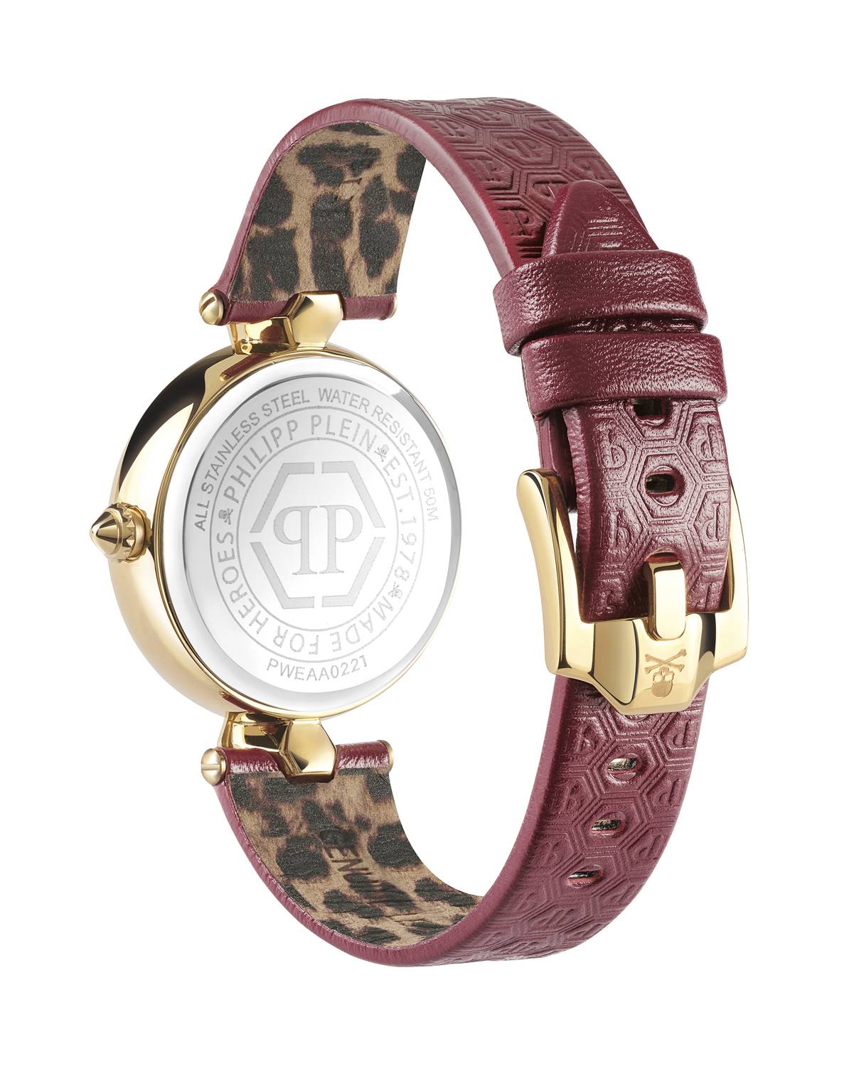 Philipp Plein Ladies Watch Street Couture Red and Gold