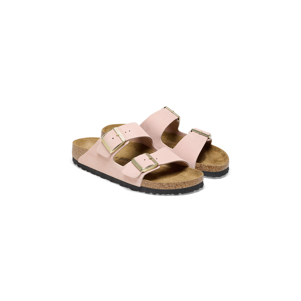 Arizona Light Rose Suede Leather Sandals