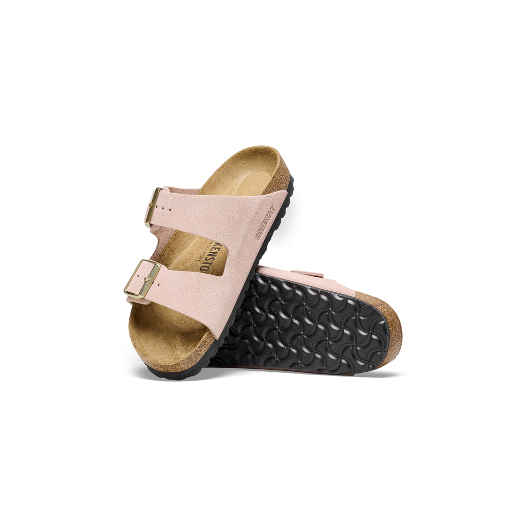 Arizona Light Rose Suede Leather Sandals