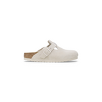 Boston Soft Footbed Antique White Suede Leather Clogs