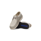 Pasadena Stone Coin/White Suede Leather Shoes