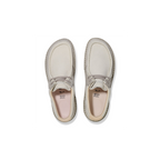 Pasadena Stone Coin/White Suede Leather Shoes