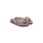 Madrid Big Buckle Lavender Oiled Leather Sandals