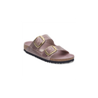 Arizona Big Buckle Lavender Oiled Leather Sandals