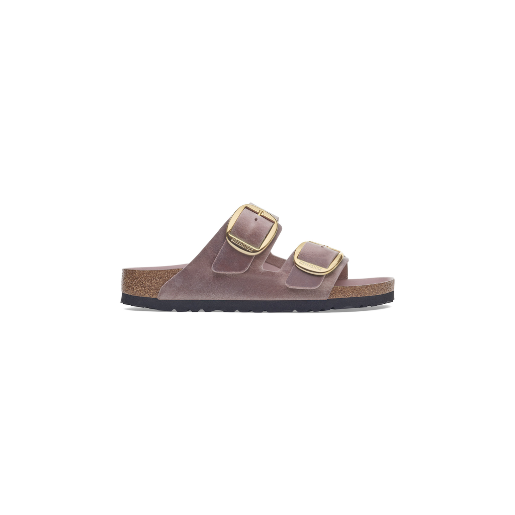 Arizona Big Buckle Lavender Oiled Leather Sandals