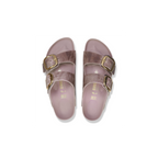 Arizona Big Buckle Lavender Oiled Leather Sandals