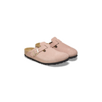Boston Light Rose Suede Leather Clogs