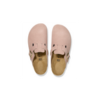 Boston Light Rose Suede Leather Clogs