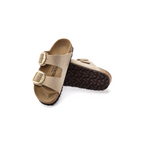 Arizona Big Buckle Sandcastle Nubuck Leather Sandals