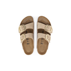 Arizona Big Buckle Sandcastle Nubuck Leather Sandals