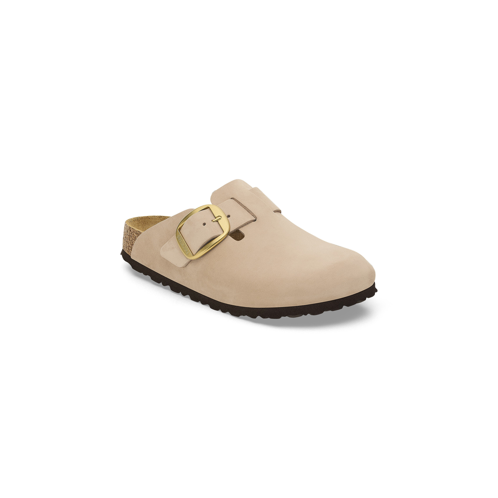 Boston Big Buckle Sandcastle Nubuck Leather Clogs