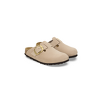 Boston Big Buckle Sandcastle Nubuck Leather Clogs