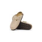 Boston Big Buckle Sandcastle Nubuck Leather Clogs