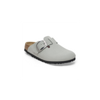 Boston Big Buckle Pure Sage Nubuck Leather Clogs