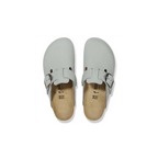 Boston Big Buckle Pure Sage Nubuck Leather Clogs
