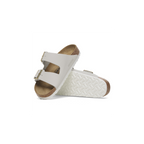 Arizona Antique White Nubuck Leather Sandals
