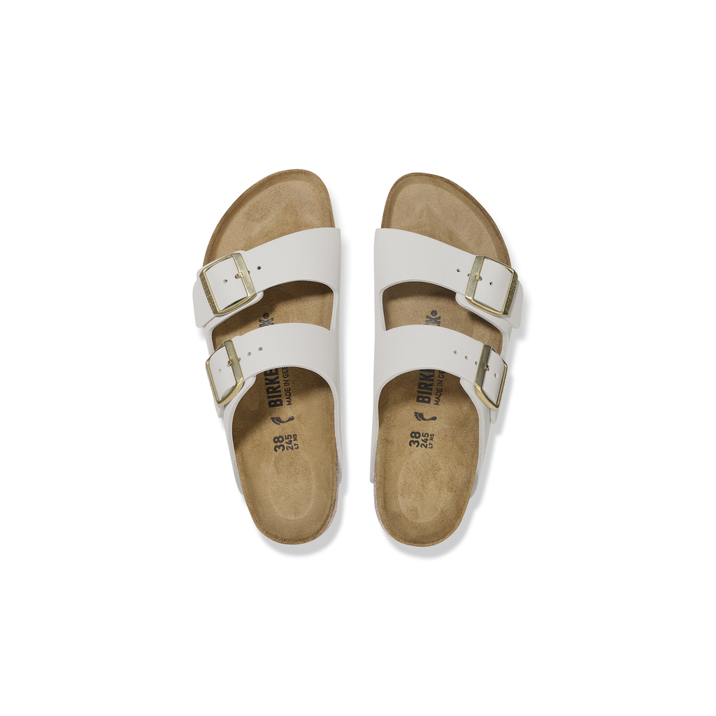 Arizona Antique White Nubuck Leather Sandals