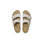 Arizona Antique White Nubuck Leather Sandals