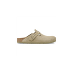 Boston Faded Khaki Suede Leather Clogs