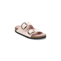 Arizona Big Buckle High Shine Light Rose Natural Leather Sandals