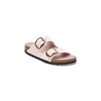 Arizona Big Buckle High Shine Light Rose Natural Leather Sandals