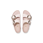 Arizona Big Buckle High Shine Light Rose Natural Leather Sandals